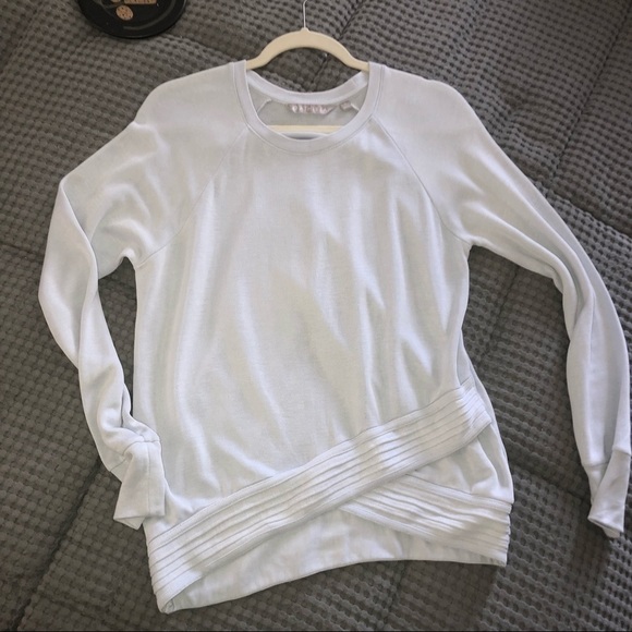 Athleta Baby Blue Light Sweatshirt Small - Picture 3 of 7